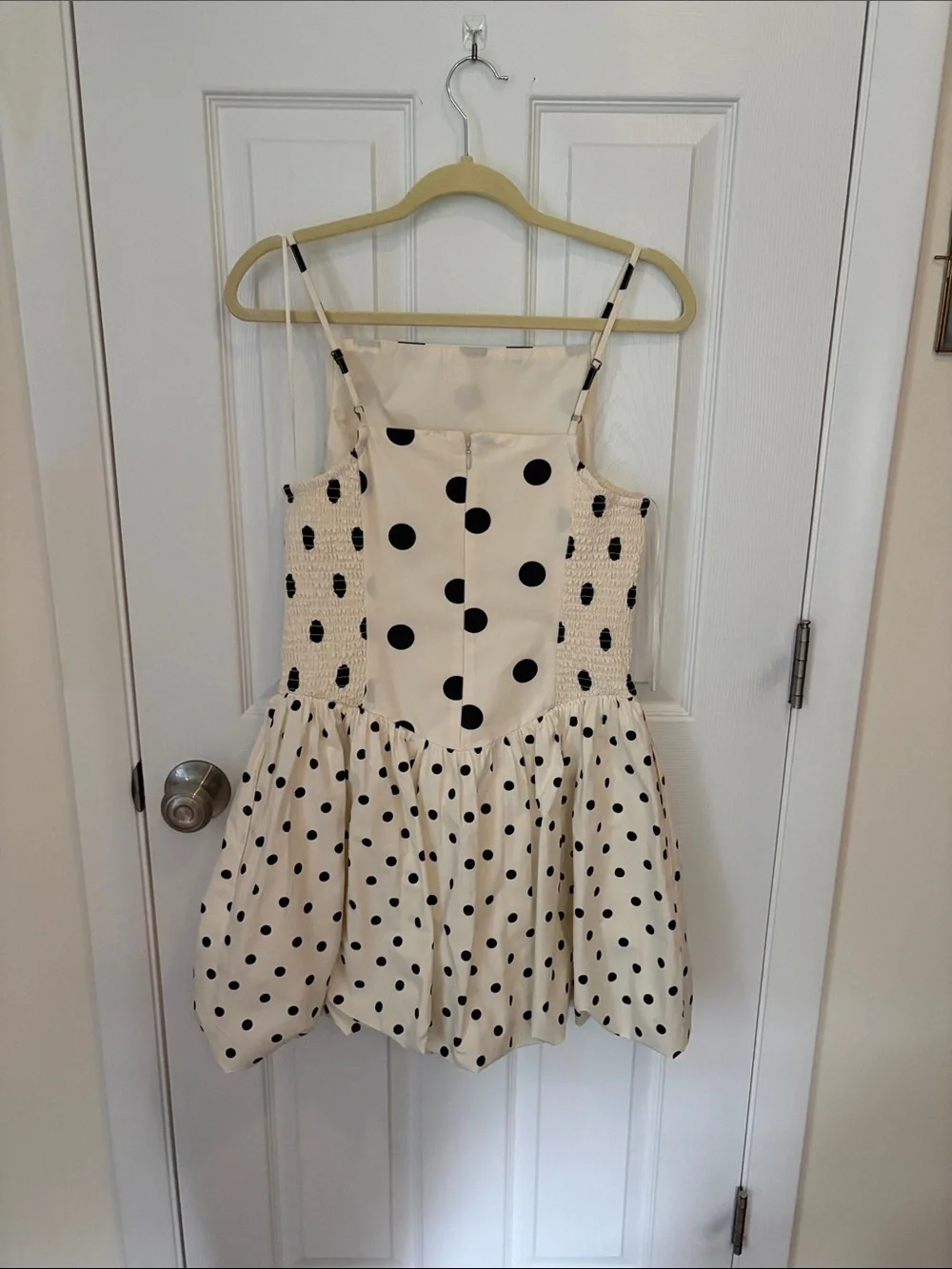 Free People Cream Dress with Black Polka Dots